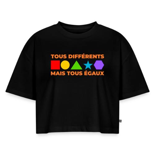 United in Our Differences - Women's Oversized Organic Cropped T-Shirt