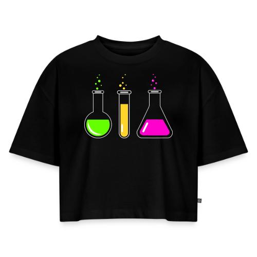 Colorful Chemistry - Women's Oversized Organic Cropped T-Shirt