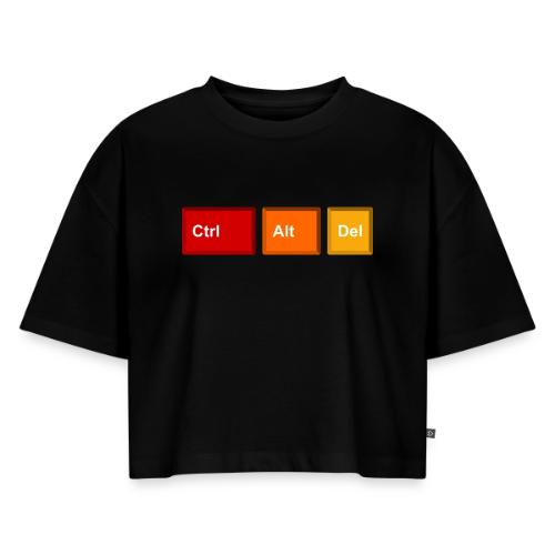 CTRL + ALT + DEL - Women's Oversized Organic Cropped T-Shirt