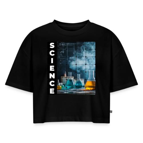 Alchemy of Science - Women's Oversized Organic Cropped T-Shirt