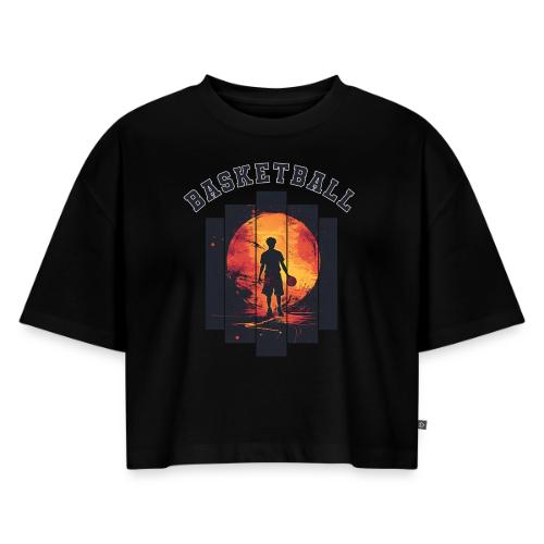 Basketball is My Game - Women's Oversized Organic Cropped T-Shirt