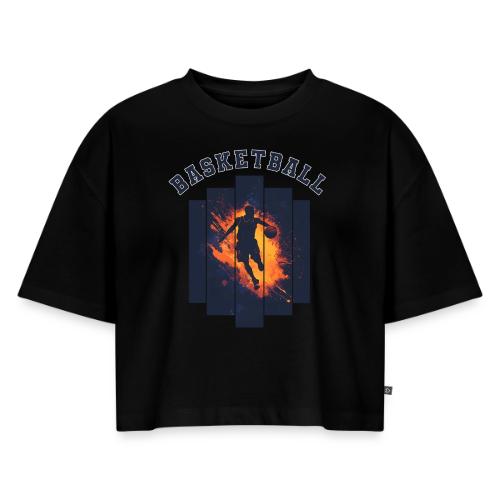 Basketball Power - Women's Oversized Organic Cropped T-Shirt