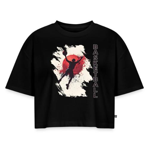 Basketball Heights - Women's Oversized Organic Cropped T-Shirt