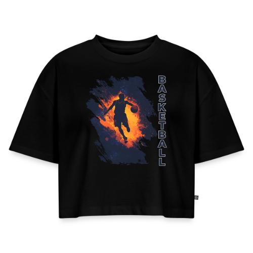 Basketball Focus - Women's Oversized Organic Cropped T-Shirt