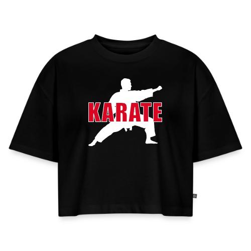 Karate Focus - Women's Oversized Organic Cropped T-Shirt
