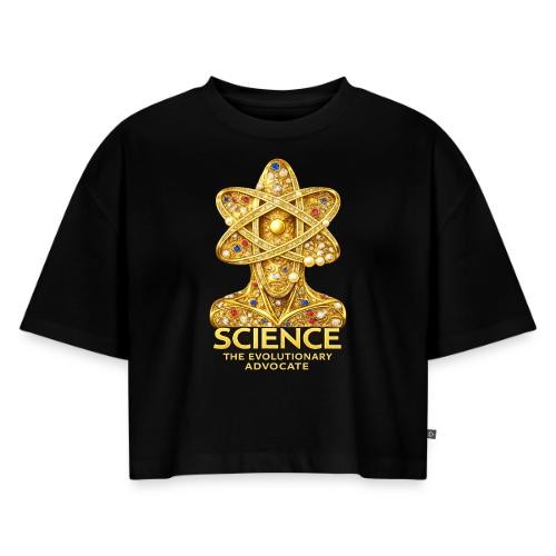 Science the Evolutionary Advocate - Women's Oversized Organic Cropped T-Shirt