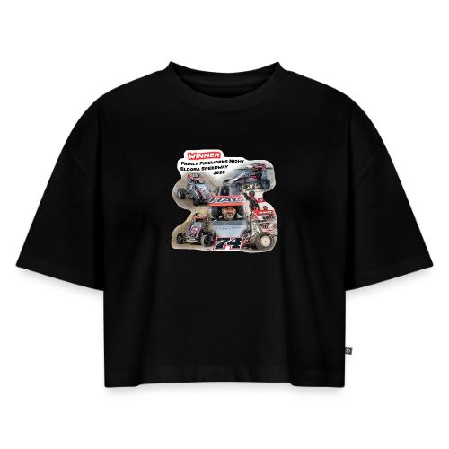 Luke Hall - Eldora Speedway FFN#1 Design 1 - Women's Oversized Organic Cropped T-Shirt