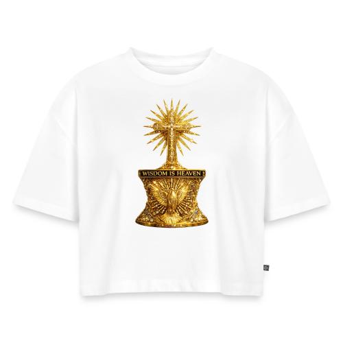 Wisdom is Heaven - Women's Oversized Organic Cropped T-Shirt