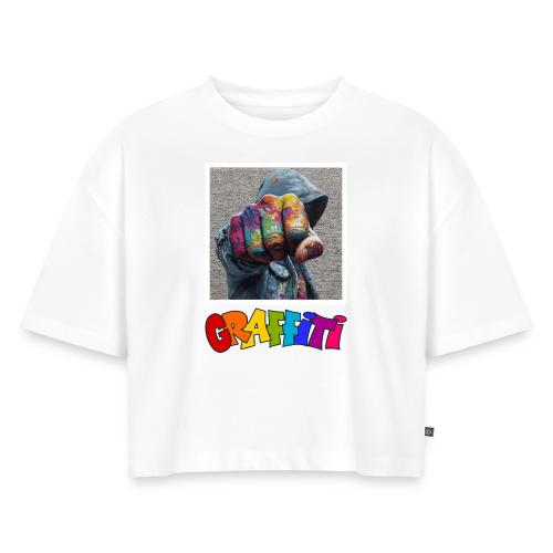 Graffiti: Urban Expression - Women's Oversized Organic Cropped T-Shirt