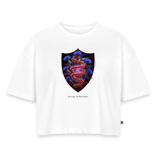Women’s Day Crimson Thread Matriarch T Shirt, Gift - Women's Oversized Organic Cropped T-Shirt