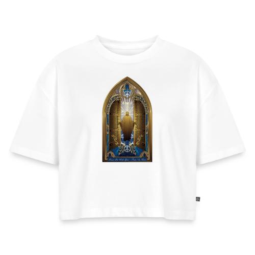 Easter Peace Be With You Locked Doors T Shirt,Gift - Women's Oversized Organic Cropped T-Shirt