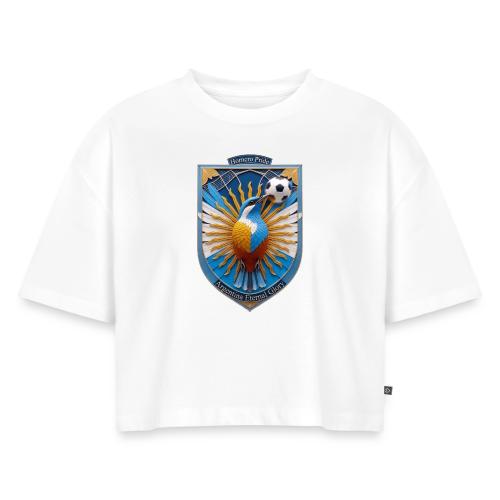 Argentina Hornero Soccer T Shirt, Football Gift - Women's Oversized Organic Cropped T-Shirt