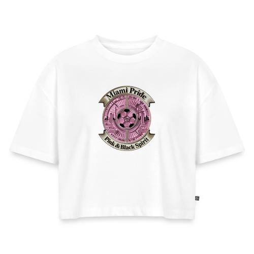 Miami Pride T Shirt, Soccer City Pride Gift - Women's Oversized Organic Cropped T-Shirt