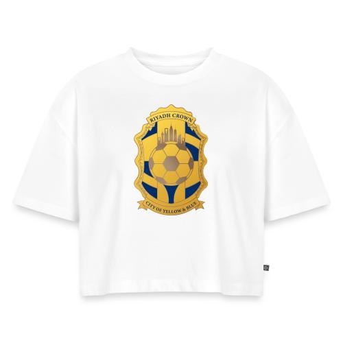 Riyadh Crown T Shirt, Modern Desert Pride Gift - Women's Oversized Organic Cropped T-Shirt