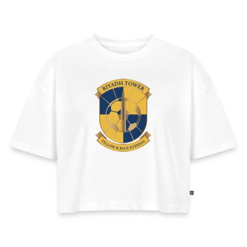 Riyadh Tower Premium T Shirt, Football Pride Gift - Women's Oversized Organic Cropped T-Shirt