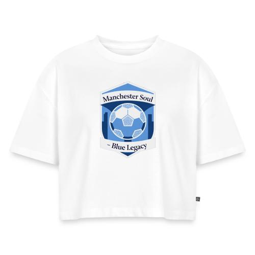 Manchester Soul Soccer City Emblem T Shirt, Gift - Women's Oversized Organic Cropped T-Shirt