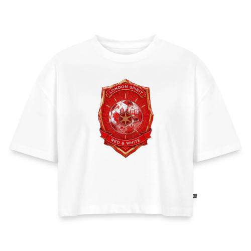 London is Red T Shirt, Football City Pride Gift - Women's Oversized Organic Cropped T-Shirt
