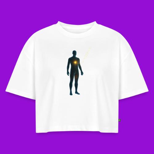 Glowing Chest Personl - Women's Oversized Organic Cropped T-Shirt