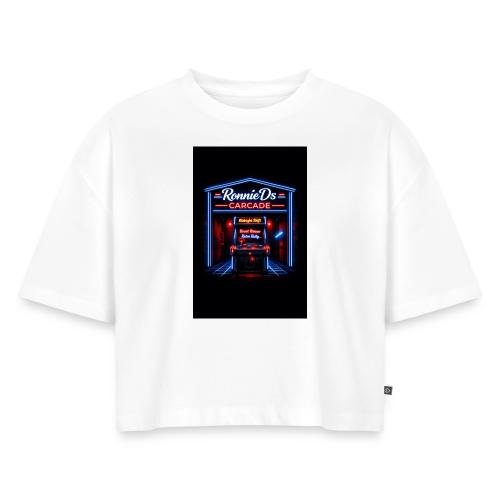 Carcadelogo3 - Women's Oversized Organic Cropped T-Shirt