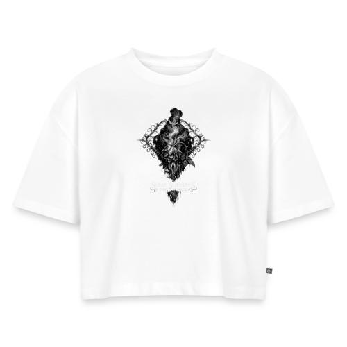Wilted Rose Turning | Some sorrows don't echo back - Women's Oversized Organic Cropped T-Shirt