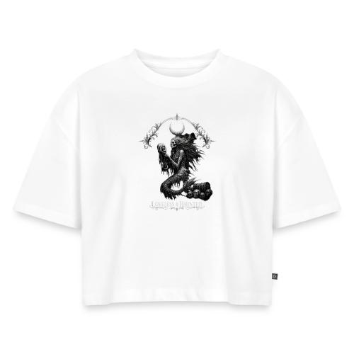 love and haunted - Women's Oversized Organic Cropped T-Shirt