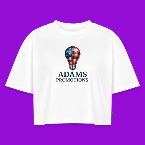 Adams promotions American flag metallic light bulb - Women's Oversized Organic Cropped T-Shirt
