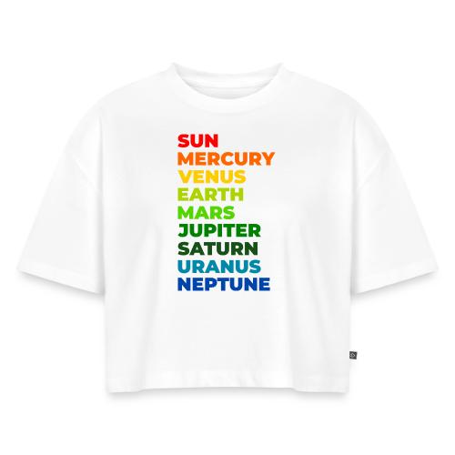 Color the solar system - Women's Oversized Organic Cropped T-Shirt