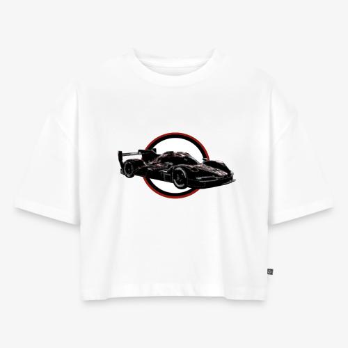 Abstract Racecar - Women's Oversized Organic Cropped T-Shirt