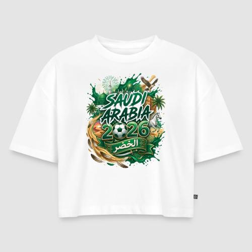 Saudi Arabia 2026 — Nations 26 | World Cup - Women's Oversized Organic Cropped T-Shirt