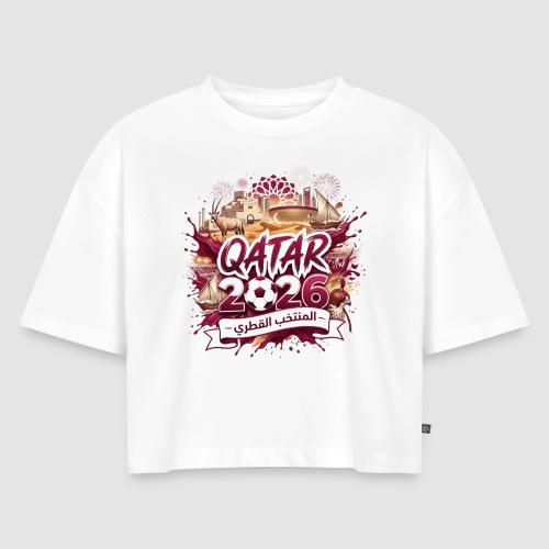 Qatar 2026 — Nations 26 | World Cup - Women's Oversized Organic Cropped T-Shirt