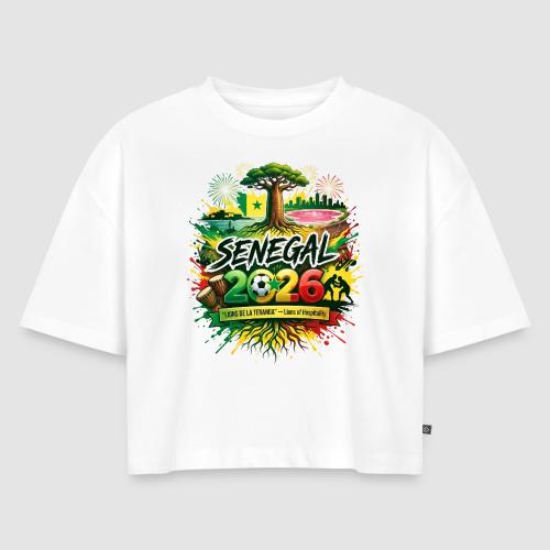 Senegal 2026 — Lions de la Teranga | World Cup - Women's Oversized Organic Cropped T-Shirt