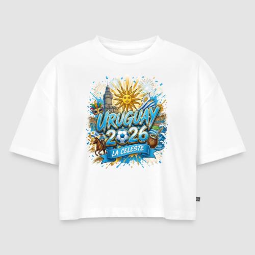 Uruguay 2026 — Nations 26 | World Cup - Women's Oversized Organic Cropped T-Shirt