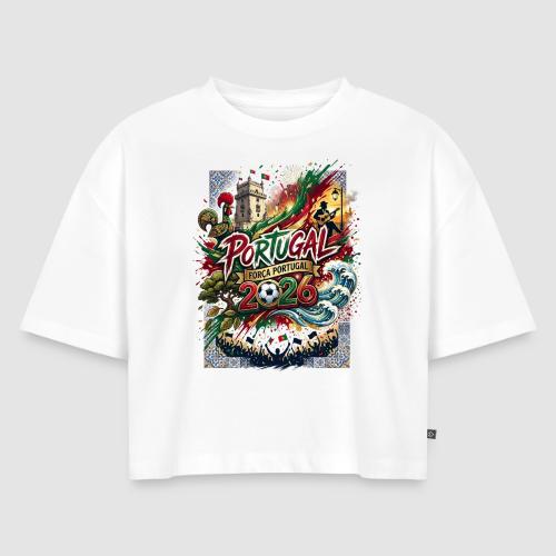 Portugal 2026 — Nations 26 | World Cup - Women's Oversized Organic Cropped T-Shirt