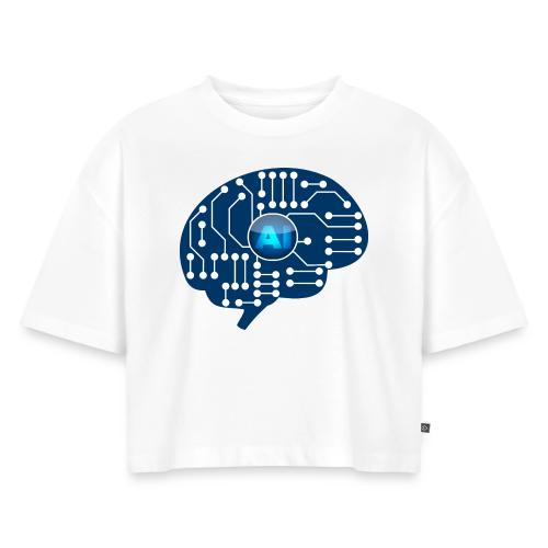 AI: Mind Wired - Women's Oversized Organic Cropped T-Shirt