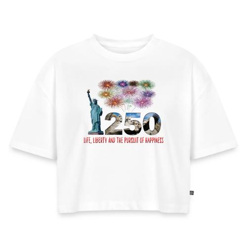 250 Years USA - Women's Oversized Organic Cropped T-Shirt