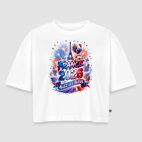 France 2026 — Allez Les Bleus | World Cup - Women's Oversized Organic Cropped T-Shirt