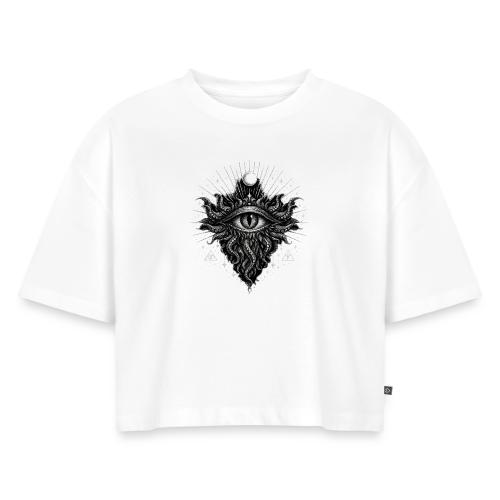 Eldritch Eye - Women's Oversized Organic Cropped T-Shirt