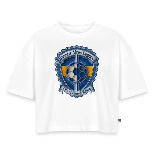Buenos Aires Legacy T Shirt, Soccer City Pride Gif - Women's Oversized Organic Cropped T-Shirt