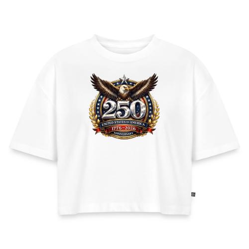 American Eagle USA 250th Anniversary 1776–2026 - Women's Oversized Organic Cropped T-Shirt