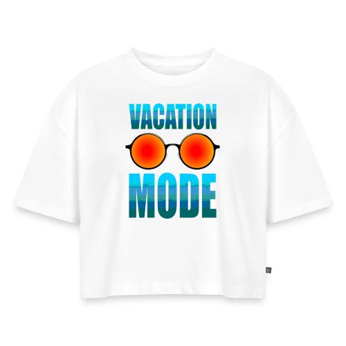 Vacation mode: Ocean Vibes On - Women's Oversized Organic Cropped T-Shirt