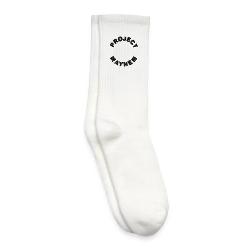 Project Mayhem Embroidery - Embroidered Tennis Socks made in the US