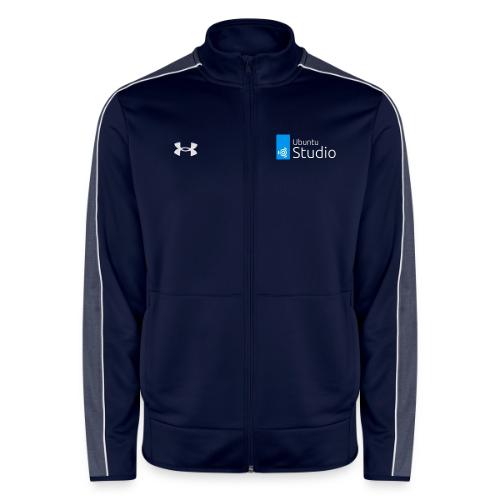 Ubuntu Studio 2022 - Stacked White - Under Armour Men's Command Full Zip 2.0