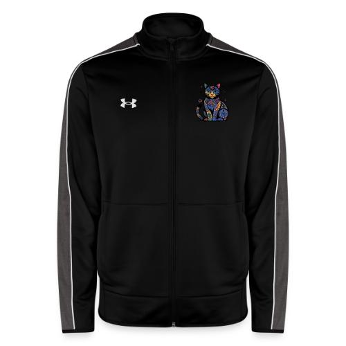Vibrant Geometric Cat Mandala - Under Armour Men's Command Full Zip 2.0