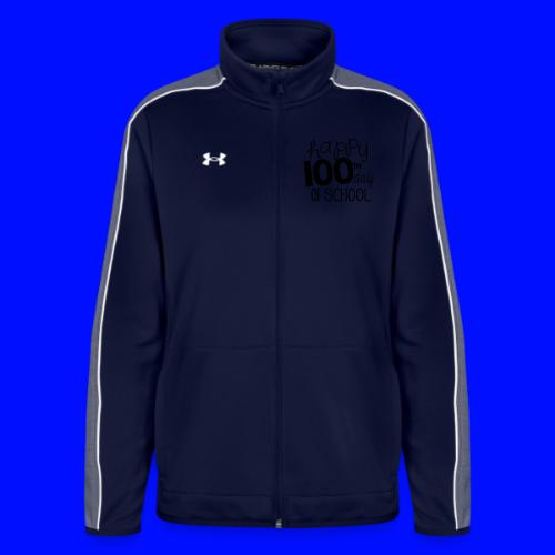 Happy 100th Day of School Chalk Teacher T-Shirt - Under Armour Women's Command Full Zip 2.0