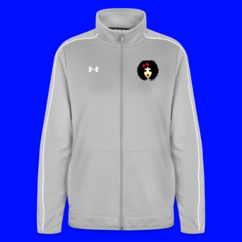 Curly Ashley with pink bow - Under Armour Women's Command Full Zip 2.0