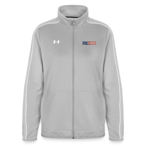 Freedom American Flag Distressed Patriotic Shirt - Under Armour Women's Command Full Zip 2.0