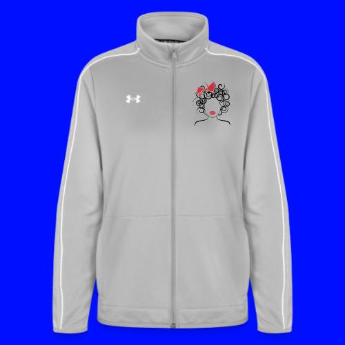 Curly Girl with Red Bow - Under Armour Women's Command Full Zip 2.0