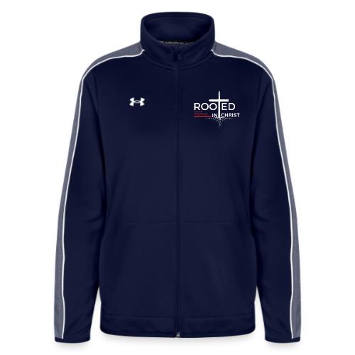 Rooted in Christ (white) - Colossians 2:7 - Under Armour Women's Command Full Zip 2.0