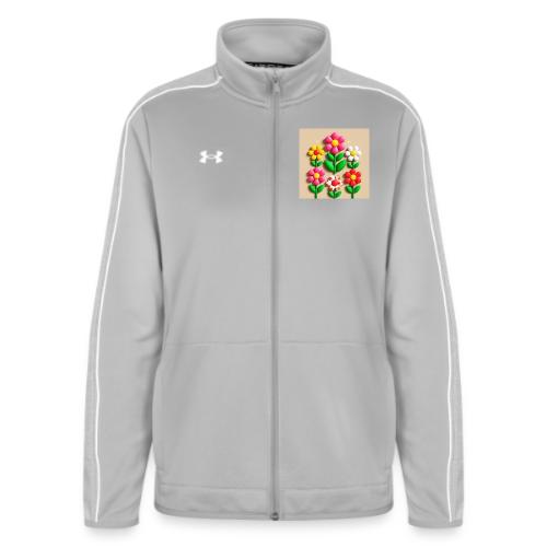 3D Flowers and Butterflies in Amber, Floral Design - Under Armour Women's Command Full Zip 2.0