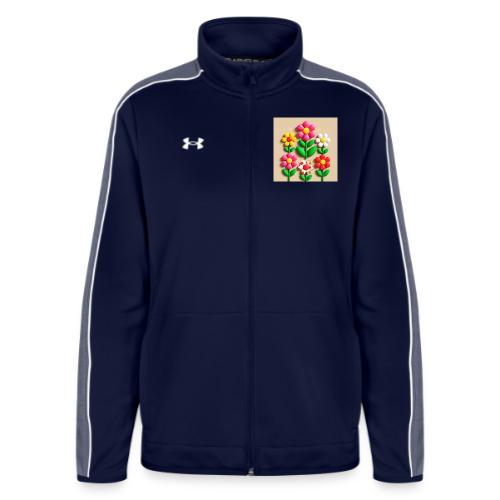 3D Flowers and Butterflies in Amber, Floral Design - Under Armour Women's Command Full Zip 2.0